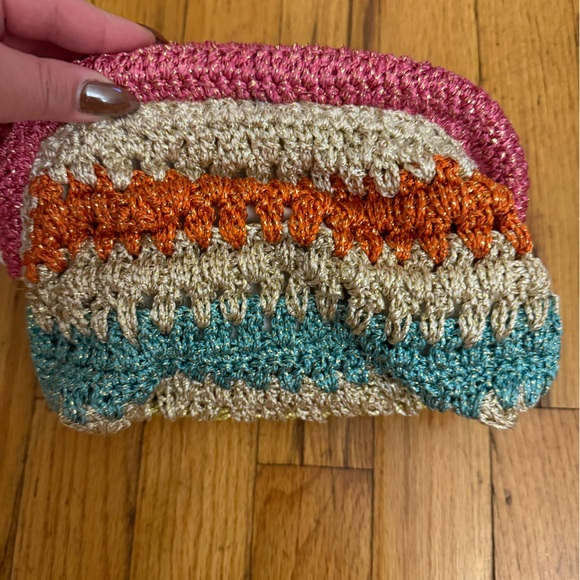 Shiraleah Multi-Color Crochet Clutch